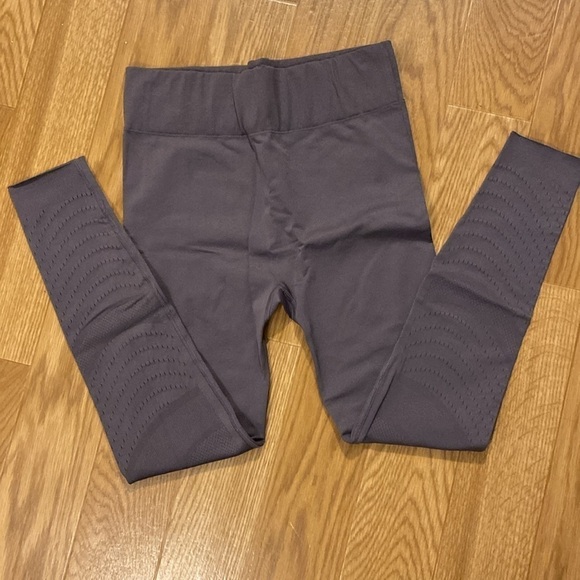 Women’s High Waisted Thick  Banded Athletic Running Leggings with Air Holes - Picture 4 of 10